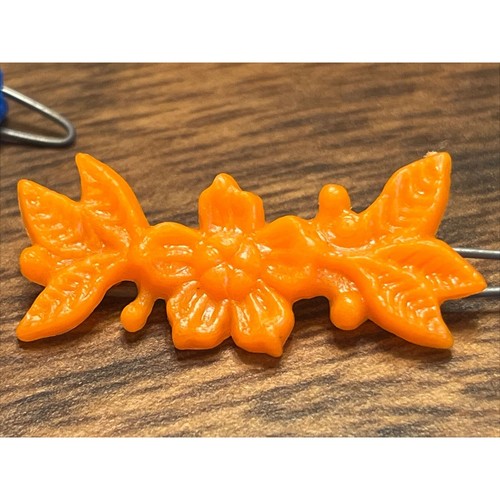 Vtg Hair Clip Metal Clasp Barrette Lot Cut Put Now Butterfly Seashell Orange - Picture 7 of 12