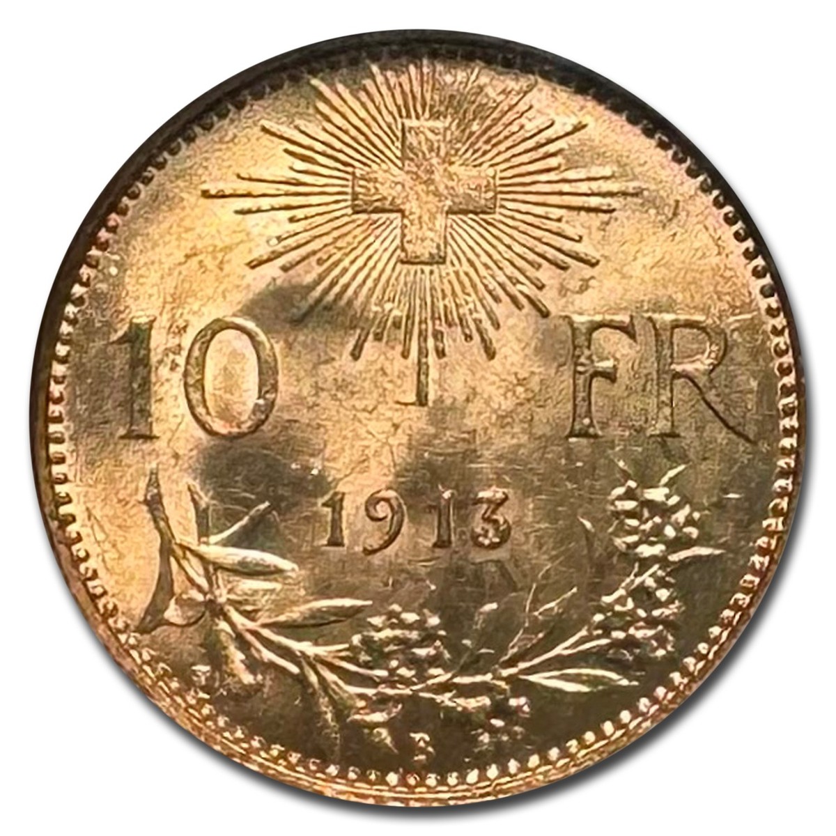 まやさん…！専用　1922年 スイス ブレネリ10フラン 金貨 NGC MS64 スイス 1922年B 10フラン金貨 アルプスと少女 ブレネリ