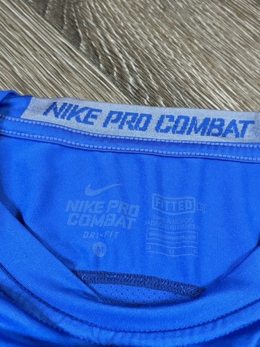 Nike Pro Combat Tank Top Herren Medium Blau Ärmellos Dri Fit Training Fitted - Bild 2 von 5