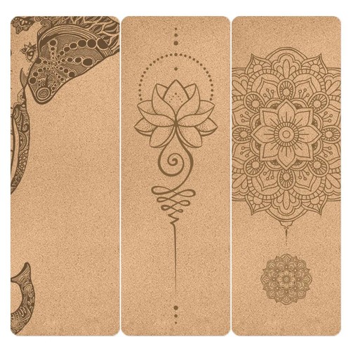 Rutschfeste Yogamatte Fitnessmatte Gymnastikmatte Kork TPE Anfänger 6mm - Bild 5 von 9