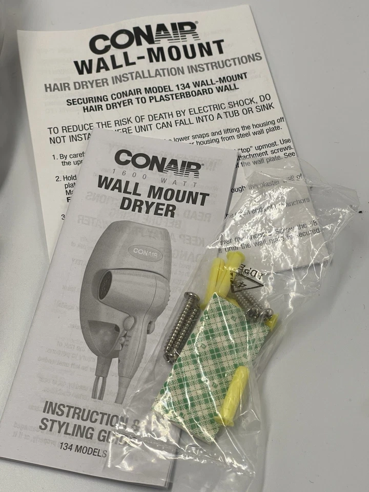 Conair Hospitality Model 134BW Wall Mount Hair Dryer w/LED Nightlight Black - Image 4 of 4