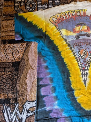 Vtg XL 1990 Grateful Dead NYC Tour T Shirt Madison Square Garden Taxi Tie Dye - Picture 21 of 24