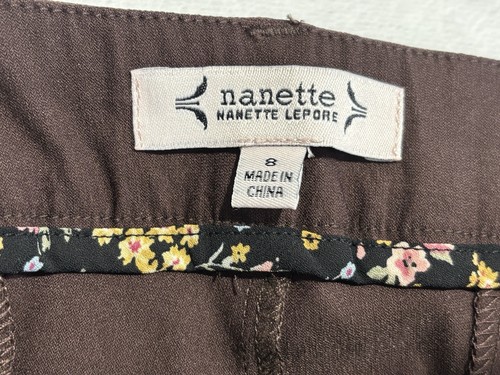 NWT Nanette Lepore Women Stretch Dress Pants Size 8 Brown, 630GW2T1507 - Picture 2 of 8