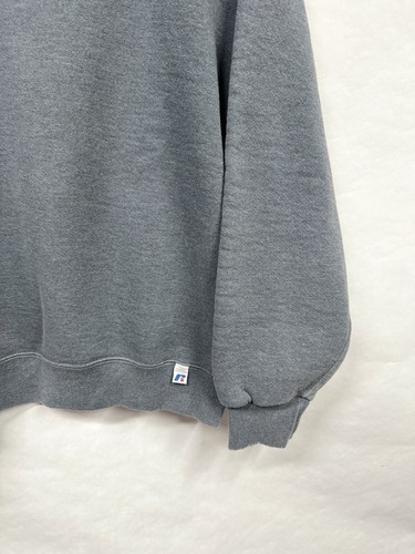 Vintage Gray V Stitch Crewneck Sweatshirt Russell Dri Power Medium - Picture 3 of 10