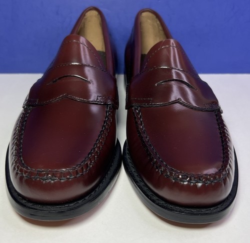 GH Bass Weejuns Classic Logan Herren Größe 8 D Leder Penny Halbschuhe Burgund - NEU - Bild 5 von 14