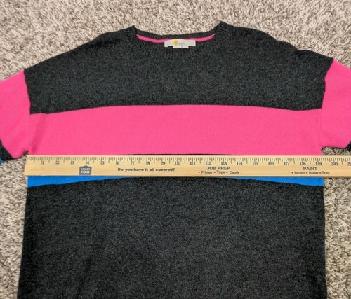 Boden Kesteven 100% Kaschmir Pullover Damen Gr. 6 dunkelgrau rosa Farbblock - Bild 5 von 6