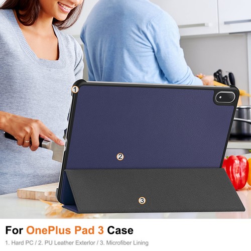 Tablet Case For OnePlus Pad 3 13.2'' Auto Sleep Case Flip Stand Protective Cover - Afbeelding 5 van 13