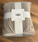 NEW UGG Bliss Throw Blanket 50” x 70” Oyster Gray Beige