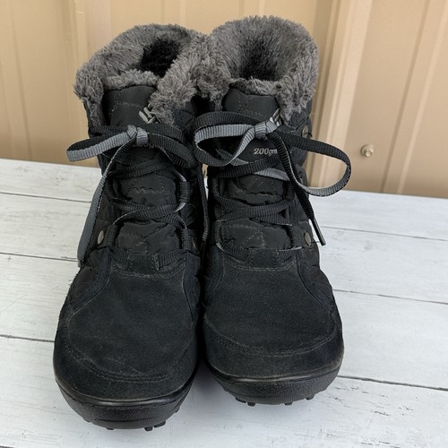 Columbia Minx Stivali Invernali Donna 8 Omini-Heat Impermeabili Neve Nero Scarpe - Foto 2 di 12