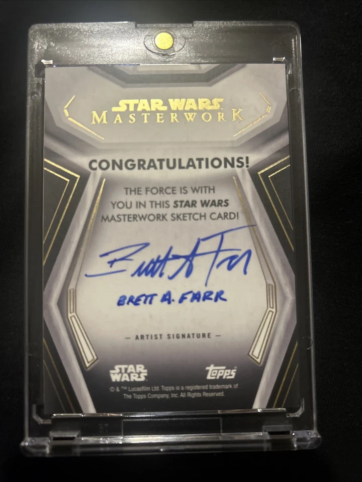 2020 Topps Star Wars Masterwork Lando Calrissian Brett Farr Sketch - Image 2 of 2