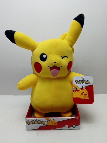 Pokemon Pikachu Plüsch 12 Inch Winking Rare 2022 Neu Siehe Bilder SAUBER Authentic - Bild 1 von 8