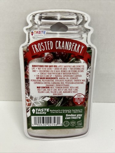 Taste Beauty Frosted Cranberry Flavored Twist Up Jar Lip Balm - Bild 2 von 4