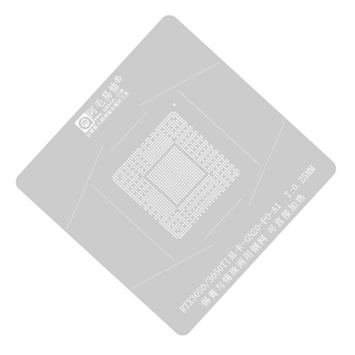RTX3050 RTX3050TI BGA Reballing Stencil Kit GN20-P0-A1 Graphics Chip GPU Paste - Picture 3 of 7