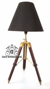 Vintage Table Shade Desk Lamp Telescopic Tripod Stand Bedroom