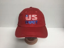Port Authority Hat US Duct Red Strap-back Baseball Cap Embroidered