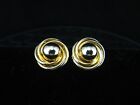 Knot Earrings with Center Dome Israel Michael Anthony 14K 585 Gold Love