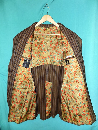 Exc! Vtg 70s HAMMONTON PARK SPORT COAT, ALL VIRGIN WOOL, GEOMETRIC LINING, Sz 42 - Picture 10 of 17