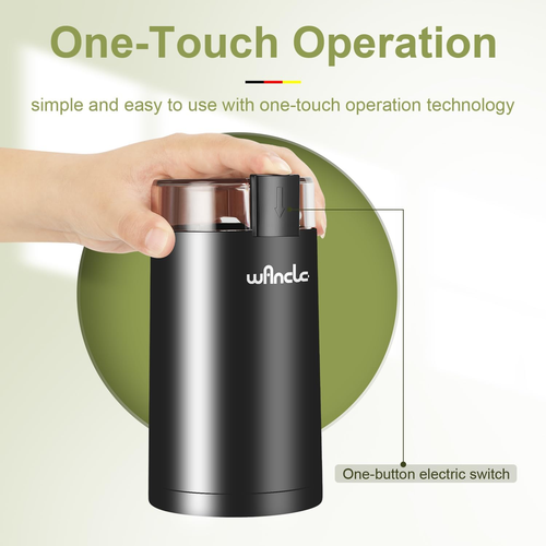 Wancle Electric Coffee Grinder, Spice Grinder, One Touch Coffee Mill for Beans, - Picture 4 of 12