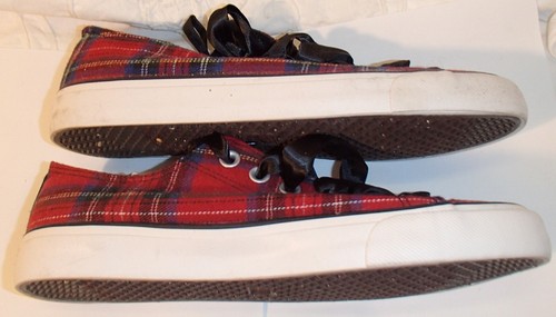 Avon Cushion Walk lässige Turnschuhe Schnürschuhe Damengröße 9 Scotch Tartan kariert - Bild 4 von 6