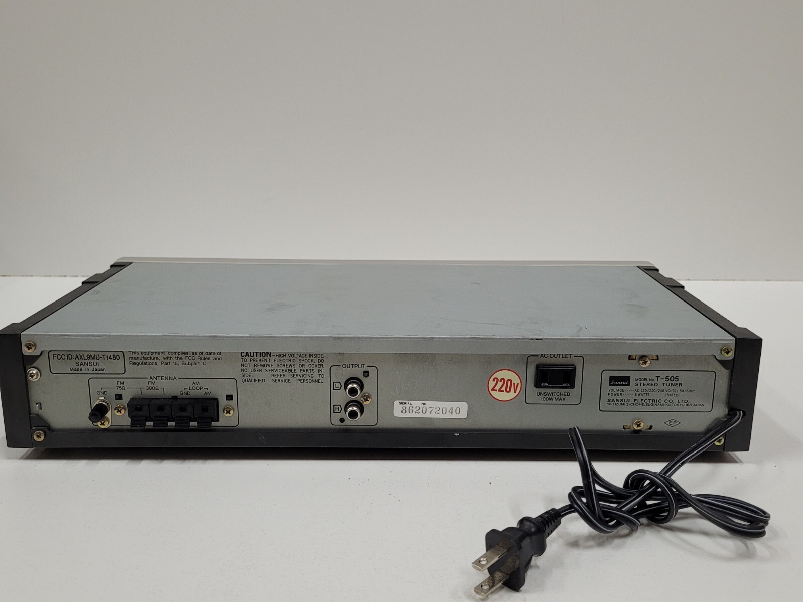 Vintage Sansui T-505 AM FM Stereo Tuner - Picture 5 of 8