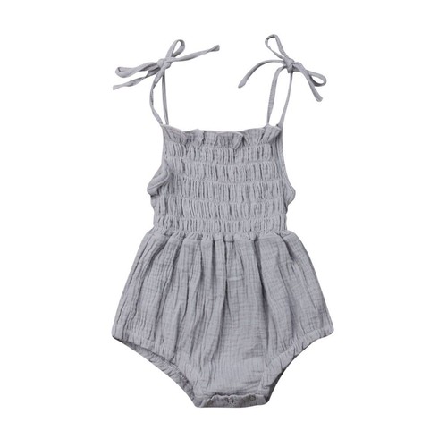 Newborn Baby Girl Bodysuit - Sleeveless Jumpsuit Summer Outfit Clothing Suit 1PC - Picture 12 of 20