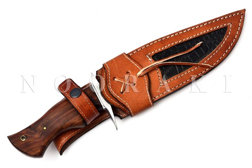 Handmade Damascus Steel Fixed Blade Hunting Knife, Multipurpose 12" with Sheath - Picture 6 of 6