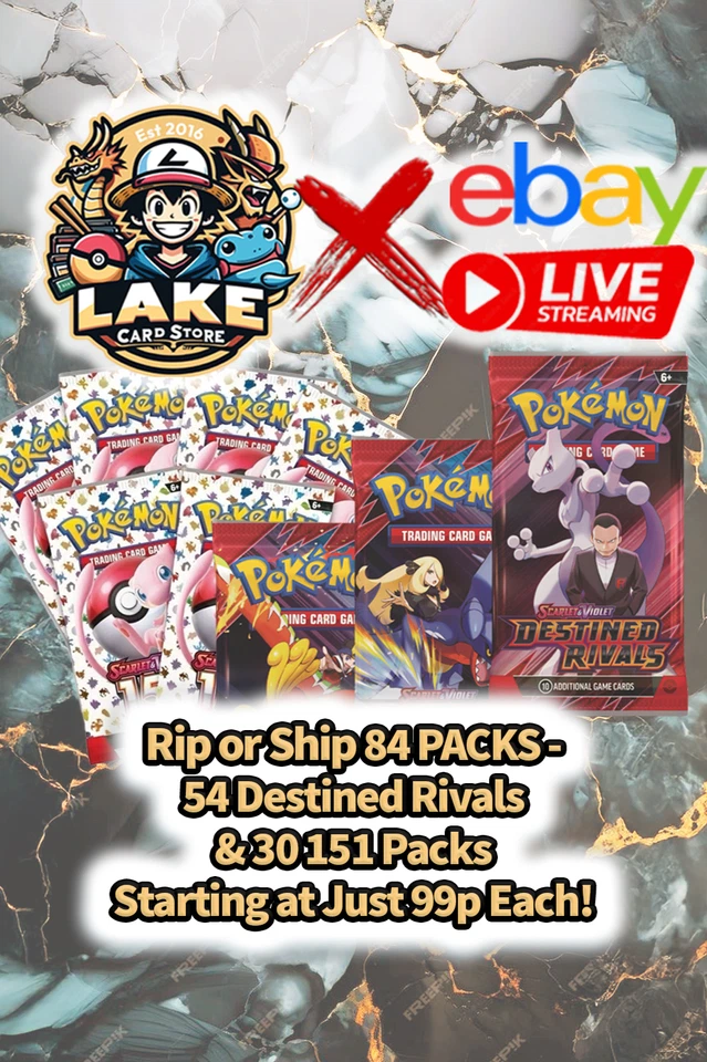 Destined Rivals & 151 Packs - 84 Packs - Rip or Ship