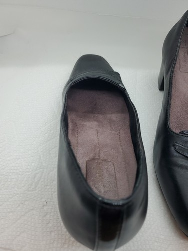 Clark's Womens Shoes Levee Delta Black Leather 7 1/2 - Picture 3 of 9