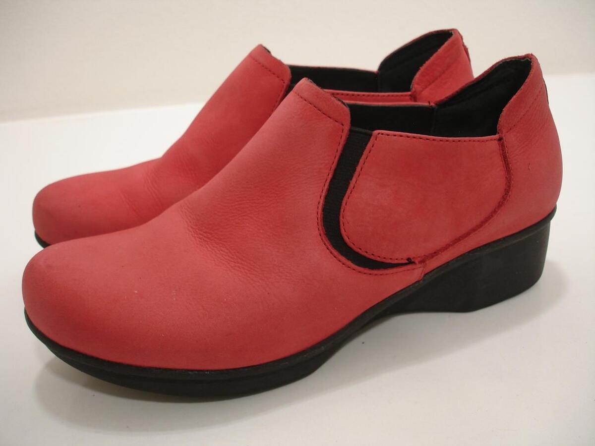 【大注目】 8 7.5 Womens 38 Clogs Leather Nubuck Pink Rose Lynn Dansko 靴