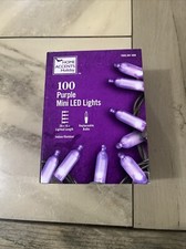 Home Accents Halloween 28.75-ft Lighted Length 100 Purple LED Mini Lights New