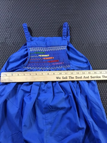 SMOCKED EMBROIDERED Crayons one piece sleeveless jumper Girls Sz 6-7 - Picture 5 of 6