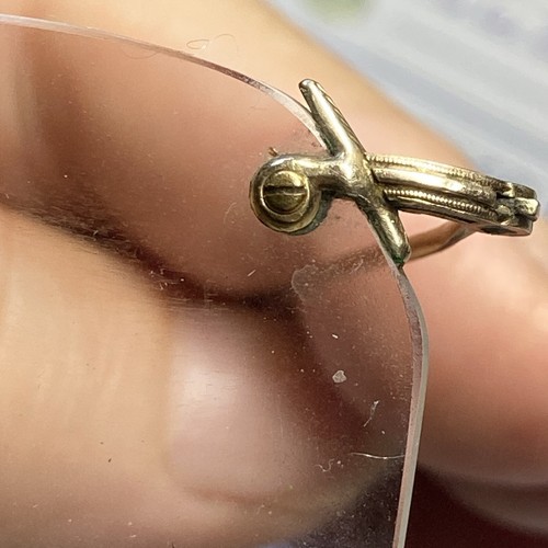 Signed: ? 1-10 12K GF Gold Sexagon Polygon rimless granny eyeglasses Bifocals an - Picture 8 of 18