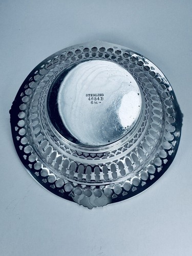 Hermosa cesta nupcial de plata esterlina con brazo oscilante 162 gramos - Imagen 8 de 9