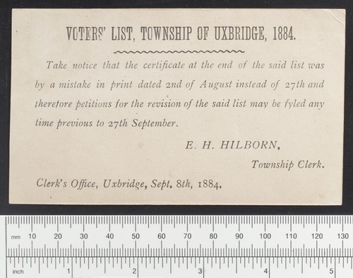 Small queen 1¢ rate registered voters list wrapper Beaverton 1888, & PSC notice - Picture 5 of 5