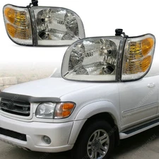 Pair Headlights For 2001-04 Toyota Sequoia Corner Lights Signal Lamps Set LH RH