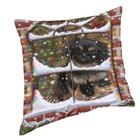 Please Come Home For Christmas Pekingese Dog Sitting In Window Pillow Pil49716