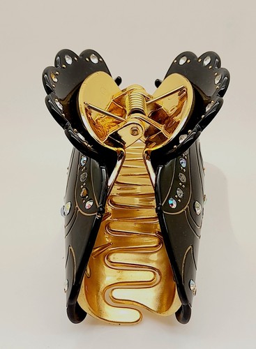 H001 Tamaño Grande Negro Acrílico con Estrás Garra Clip Accesorio para el Cabello Artículo de Regalo - Imagen 3 de 9