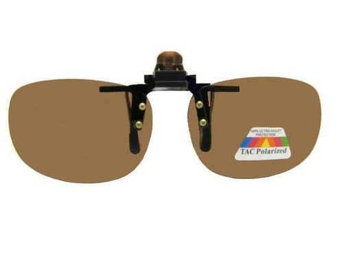 Rectangular Shape Polarized Flip Up Sunglasses - Picture 2 of 5