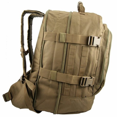 3 Day Tan Expandable Tactical Camping and Hiking Backpack Military Trekking Bag - Picture 3 of 9