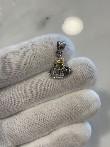 Mack Truck VTG Employee Service Pendant 10K Gold Emblem & Two Diamonds - Picture 3 of 7