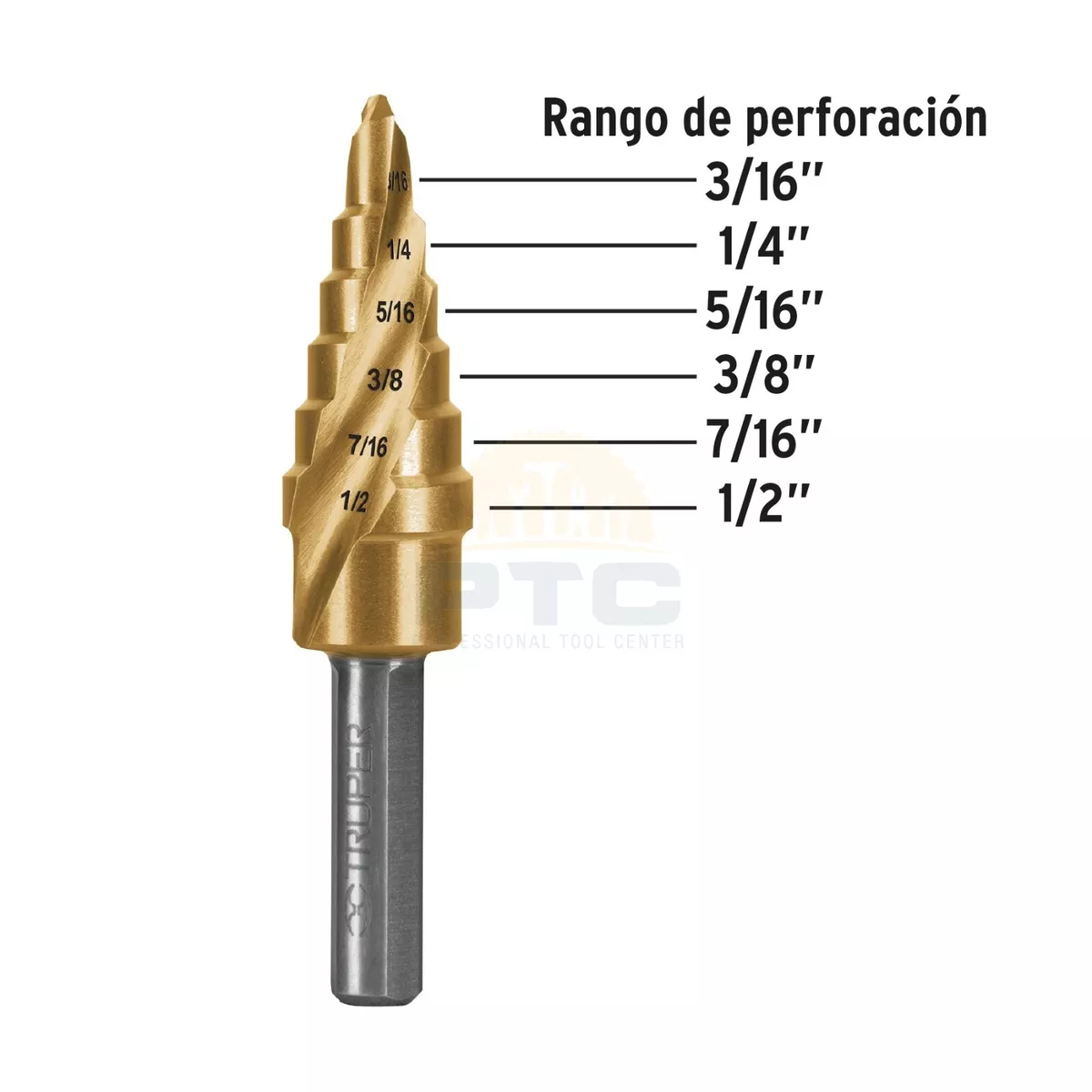 Total tools step drill outlet