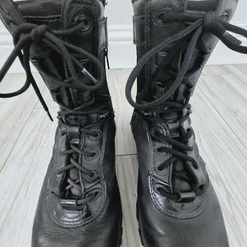 Bates Side Zipper Hot Weather Black LeatherTactical Boots Men's Size 8.5 E02261 - Picture 4 of 13