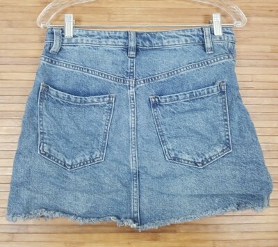 WE THE FREE Womens Zip it up Denim Mini Skirt sz 27 Med Wash WE THE FREE Womens Zip it up Denim Mini Skirt sz 27 Med Wash