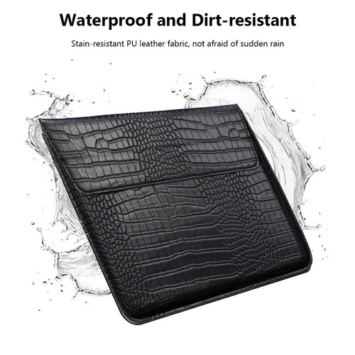 Sacoche Ordinateur Portable pour MacBook Air Pro 15,6 Pouces Cuir PU Fonction Support - Photo 8/12