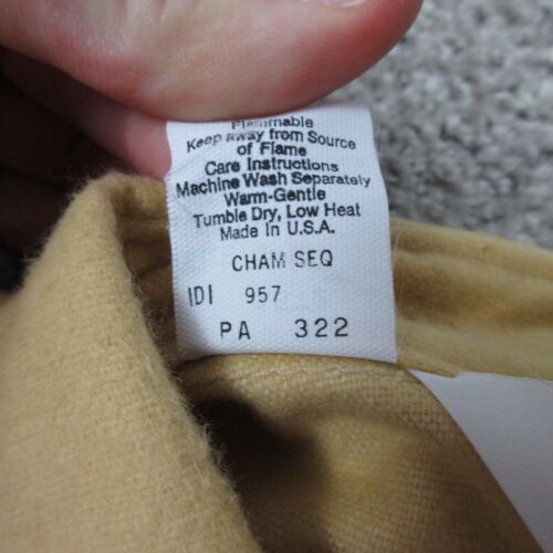Vintage Woolrich Shirt Mens Medium Yellow Flannel Chamois Collared Outdoors NWT - Picture 6 of 11