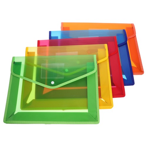 5 Piezas Porta Archivos Suministros de Papelería Carpetas Documentos Organizadores Oficina Transparente - Imagen 10 de 12