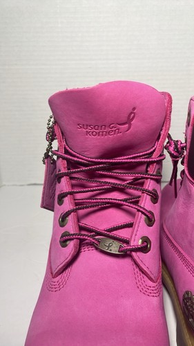 Pink Timberlands Susan G Komen edition Breast Cancer Awareness Mens 7.5 - Picture 3 of 12