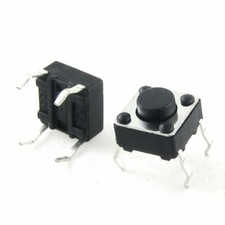 50PCS 6x6x5mm DIP Through-Hole 4pin Tactile Push Button Switch Momentary