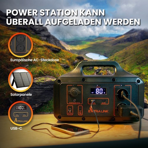 Powerstation LiFePO4 600W 680Wh / 1000W 1021Wh Solargenerator Mit Solarpanel - Bild 21 von 38