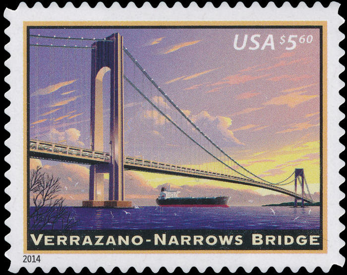 2014 $5.60 Verrazano-Narrows Bridge, Priority Mail Scot 2014 $5.60 Verrazano-Narrows Bridge, Priority Mail Scot